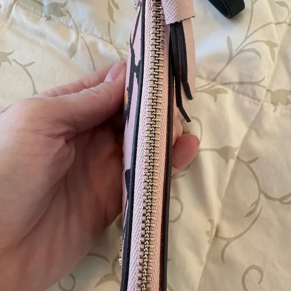 NWT Kate Spade Card Case‎ Lanyard Cameron Paper Rose Pink Multi Wallet ID Holder
